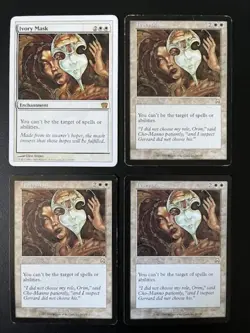 MTG- Ivory Mask x4 (3x Mercadian Masques, 1x 9th Edition) - Image 1