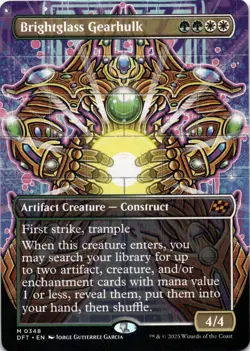 Brightglass Gearhulk BORDERLESS Aetherdrift Magic MTG NM - Image 1
