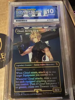 Cloud, Ex - Soldier (Borderless Foil) Final Fantasy MTG #0202 - ACE 10 - Image 1