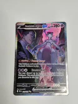 Pokemon TCG Team Rocket’s Mewtwo EX 231/182 Secret Rare Holo Full Art - Image 2