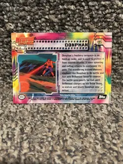 Topps DONFAN (DONPHAN) #11 ERROR Holo Pokemon The First Movie Blue Logo - Image 2