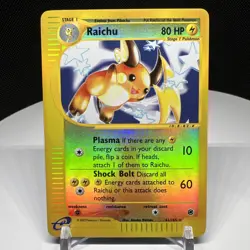 Pokemon Raichu Expedition Base Set 25/165 Reverse Holo Rare - Image 1