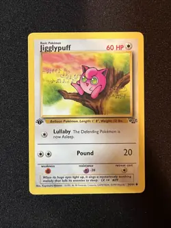 1st Edition Jigglypuff 54/64 Jungle Pokemon Card Near Mint/Mint (pack fresh) - Image 1