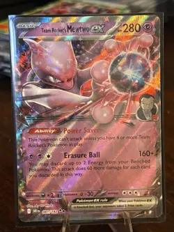 Pokemon TCG Team Rocket's Mewtwo ex 081/182 Sv10: Destined Rivals Holo - Image 1