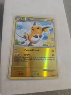 Pokemon Card - Raichu Undaunted 33/90 Reverse Holo LP+ - Image 2