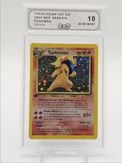 TYPHLOSION 2000 POKEMON 1ST EDITION NEO GENESIS RARE HOLO 17/111 MEW 10 Q4596 - Image 1