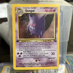 Pokemon TCG Fossil Gengar Holo Rare First Edition 5/62 - Image 1