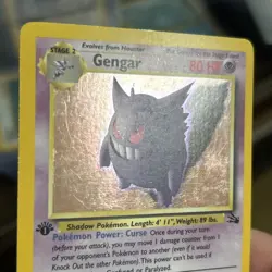 Pokemon TCG Fossil Gengar Holo Rare First Edition 5/62 - Image 2
