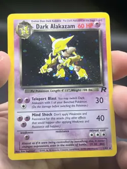 Dark Alakazam Holo Rare Team Rocket 1/82 1999 Pokemon English WOTC LP/MP - Image 3