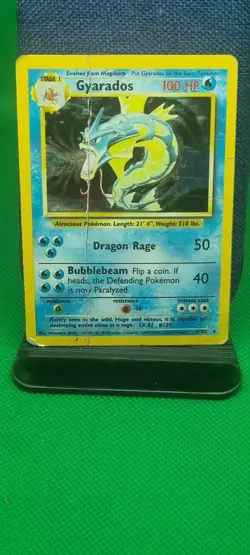 Pokemon Base Set Unlimited Gyarados 6/102 Holo Rare Wizards Of The Coast Heavy P - Image 1