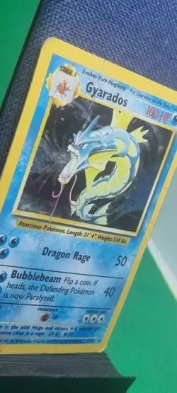 Pokemon Base Set Unlimited Gyarados 6/102 Holo Rare Wizards Of The Coast Heavy P - Image 2
