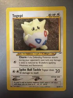 Togepi - 56/105 - Pokemon - Neo Destiny - Vintage - 2000 - NM - Image 1