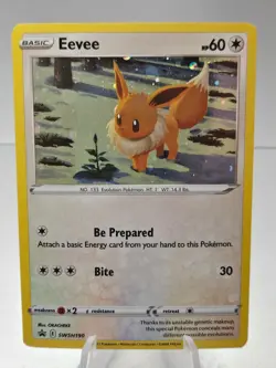 Eevee Pokemon Sword & Shield SWSH190 Cosmos Holo Black Star Promo - #3 - Image 1