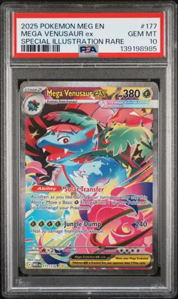 2025 POKEMON MEG EN-MEGA EVOLUTION #177 MEGA VENUSAUR EX PSA 10 - Image 1
