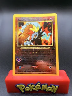 Entei WP34 Reverse Holo Pokemon Wizards Black Star Promos 2001 Swirl NM English - Image 1