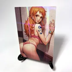One Piece Nami Sexy Lingerie Anime Waifu Girl Doujin Lewd Goddess Story Art Card - Image 2