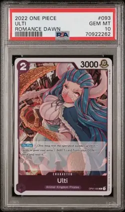 2022 One Piece Romance Dawn OP01-093 Ulti - Pre-Errata - PSA 10 POP 32 - Image 1