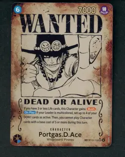 Portgas D. Ace OP13-119 SEC SP Wanted ONE PIECE Carrying on His Will - Image 1