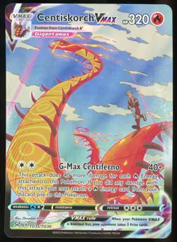 Pokemon TCG Centiskorch VMAX Holo Ultra Rare Full Art Lost Origin TG15/TG30 NM - Image 1