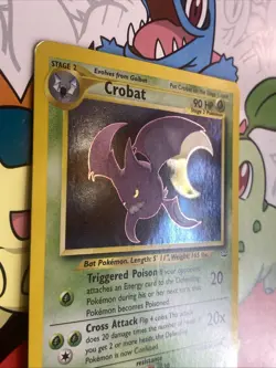 Pokemon TCG Crobat 4/64 Neo Revelation Holo Rare LP Swirl - Image 3