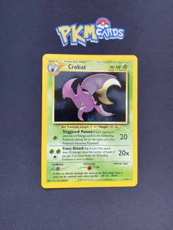 Pokemon TCG Crobat Neo Revelation 4/64 Holo Rare LP. - Image 1