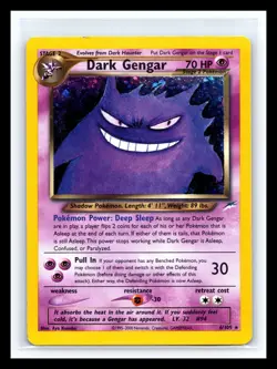 💥 Pokemon 2002 Neo Destiny Holo Rare Dark Gengar Card TCG #6/105 - Image 1