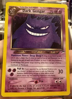 💥 Pokemon 2002 Neo Destiny Holo Rare Dark Gengar Card TCG #6/105 - Image 1