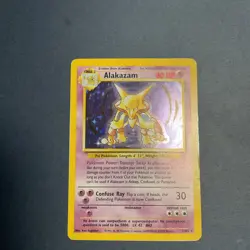 Pokemon TCG Alakazam Base Set Holo Card 1/102 Unlimited Rare - Image 5