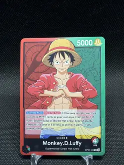 One Piece Card Game Romance Dawn OP01-003 Monkey D Luffy Leader - Image 2