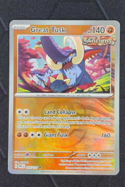 Pokemon Card Great Tusk Prismatic Evolutions Masterball 055/131 English - Image 1