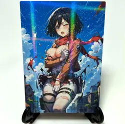 Attack on Titan Mikasa Ackerman Sexy Hot Anime Waifu Girl Goddess Story Art Card - Image 1