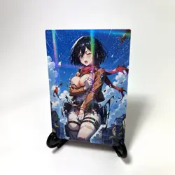 Attack on Titan Mikasa Ackerman Sexy Hot Anime Waifu Girl Goddess Story Art Card - Image 2
