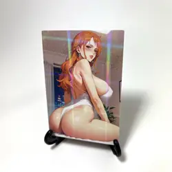 One Piece Nami Sexy Hot Anime Waifu Girl Lewd Doujin Goddess Story ACG Art Card - Image 2