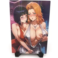 Naruto Bleach Hinata Hyuga Rangiku Matsumoto Sexy Anime Waifu Goddess Art Card - Image 3