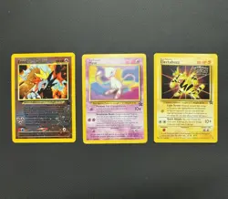 Pokemon TCG WoTC Promo Cards Set Entei 34/53 Mew 08/53 Electabuzz 02/53 Set LP - Image 1