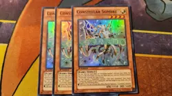 YuGiOh! 3x CONSTELLAR SOMBRE LTGY-EN093 SUPER 1ST NEAR MINT (Playset) - Image 1