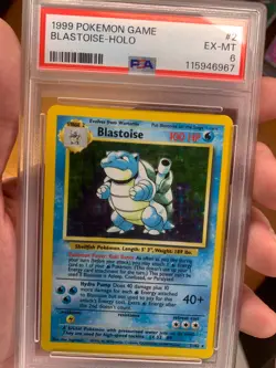 Blastoise 002/102 Base Set Holo Pokemon Graded Card PSA 6 - Image 1