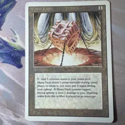 Magic the Gathering Mana Vault Artifact Revised Edition, Lightly Played - Image 1
