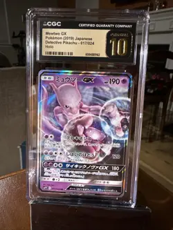 Mewtwo GX Pokemon 2019 Japanese Detective Pikachu 017/024 Holo CGC Pristine 10 - Image 3