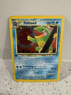 Politoed 8/75 Unlimited Holo Rare Pokemon TCG Neo Discovery MP - Image 1