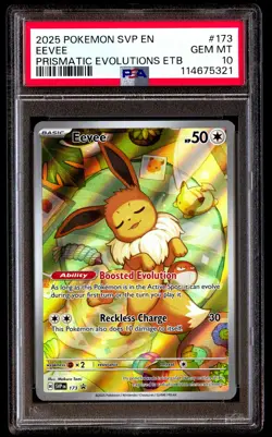 PSA 10 Eevee 173 Pokemon Svp En SV Black Star Promo 2025 Prismatic Evolutions Et - Image 1