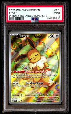 PSA 9 Eevee 173 Pokemon Svp En SV Black Star Promo 2025 Prismatic Evolutions Etb - Image 1