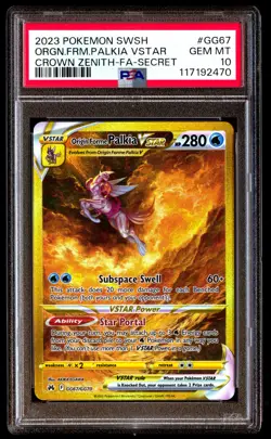 PSA 10 Origin Forme Palkia Vstar GG67 Pokemon Sword And Shield Crown Zenith - Image 1