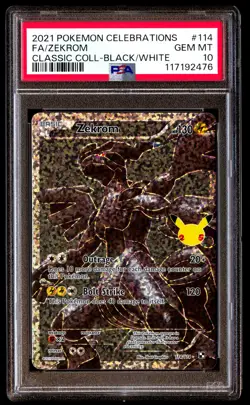 PSA 10 Zekrom 114 Pokemon Celebrations Classic Collection 2021 Black/White - Image 1