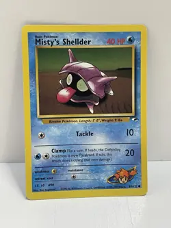 Pokemon WOTC TCG Vintage Misty's Shellder 089/132 Gym Heroes Regular MP - Image 1