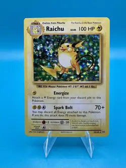 Pokemon TCG 2016 Raichu 36/108 XY Evolutions Holo Rare LP - Image 1