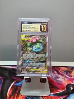 POKEMON CGC 10 PRISTINE VENUSAUR & SNIVY GX TAG TEAM GENERATIONS PROMO SM229 - Image 1
