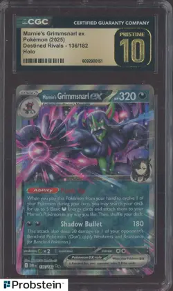 2005 Pokemon Destined Rivals #136/182 Marnie's Grimmsnarl Ex CGC 10 PRISTINE - Image 1