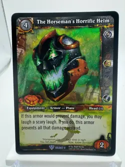 World of Warcraft TCG Foil Promo Holiday 6 2011 The Horseman's Horrific Helm - Image 1