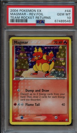 Magmar Team Rocket Returns Reverse Holo #44 PSA 10 - Image 1